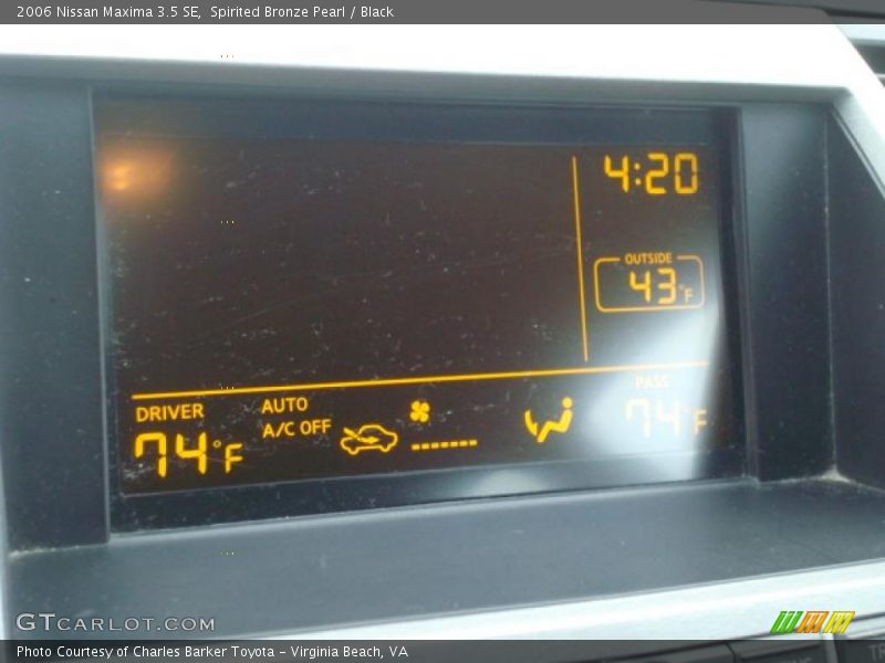 Spirited Bronze Pearl / Black 2006 Nissan Maxima 3.5 SE