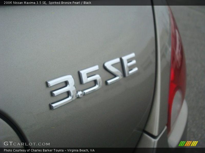 Spirited Bronze Pearl / Black 2006 Nissan Maxima 3.5 SE