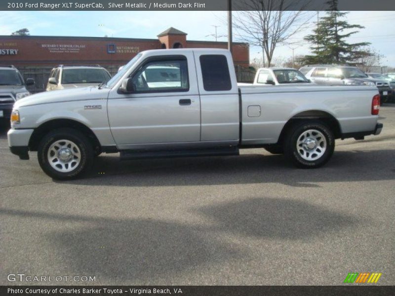 Silver Metallic / Medium Dark Flint 2010 Ford Ranger XLT SuperCab