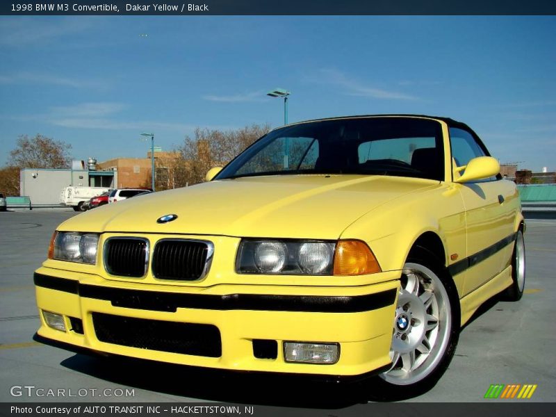 Dakar Yellow / Black 1998 BMW M3 Convertible