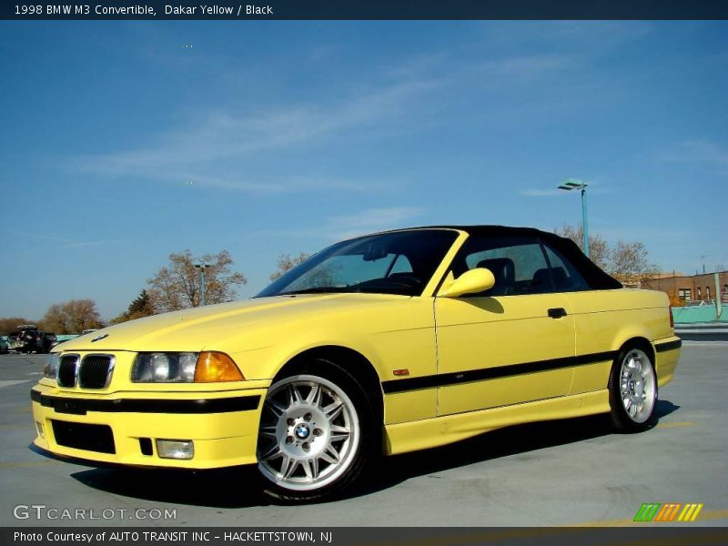 Dakar Yellow / Black 1998 BMW M3 Convertible