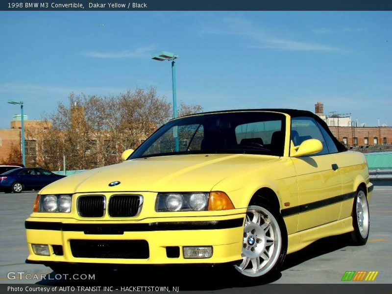 Dakar Yellow / Black 1998 BMW M3 Convertible