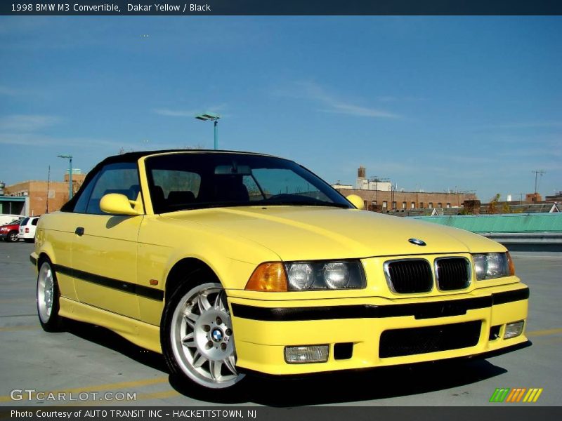 Dakar Yellow / Black 1998 BMW M3 Convertible
