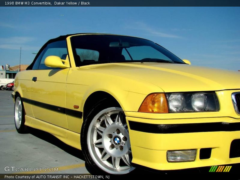 Dakar Yellow / Black 1998 BMW M3 Convertible