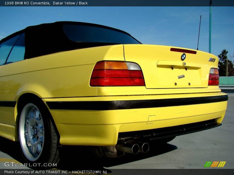 Dakar Yellow / Black 1998 BMW M3 Convertible
