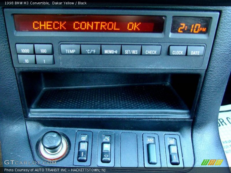 Controls of 1998 M3 Convertible