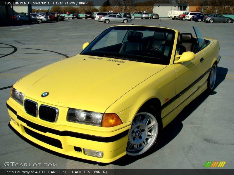 Dakar Yellow / Black 1998 BMW M3 Convertible