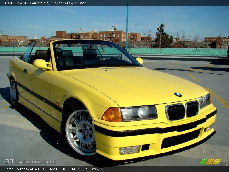 Dakar Yellow / Black 1998 BMW M3 Convertible