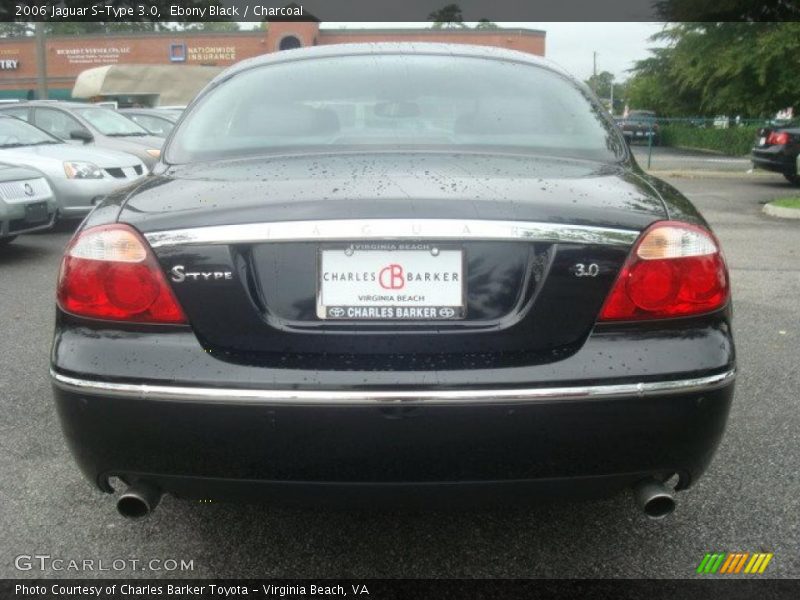 Ebony Black / Charcoal 2006 Jaguar S-Type 3.0