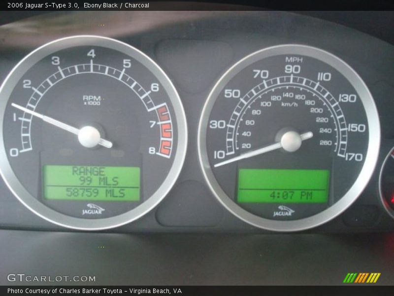 Ebony Black / Charcoal 2006 Jaguar S-Type 3.0