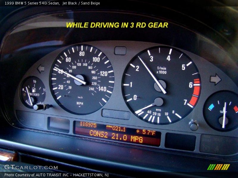 Jet Black / Sand Beige 1999 BMW 5 Series 540i Sedan
