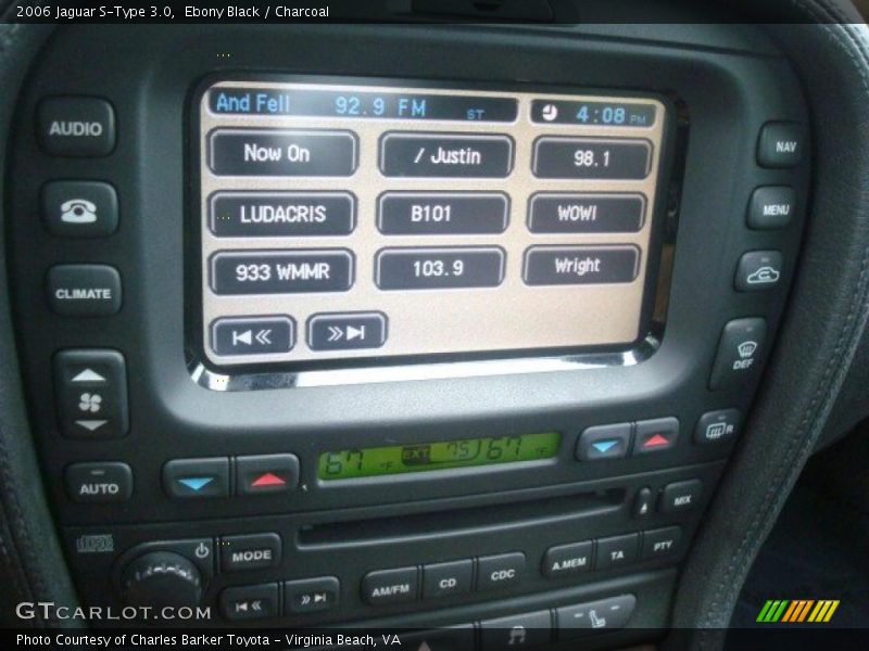 Ebony Black / Charcoal 2006 Jaguar S-Type 3.0