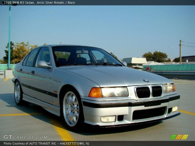 Arctic Silver Metallic / Black 1998 BMW M3 Sedan