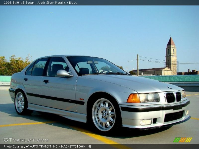 Arctic Silver Metallic / Black 1998 BMW M3 Sedan