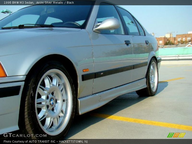 Arctic Silver Metallic / Black 1998 BMW M3 Sedan