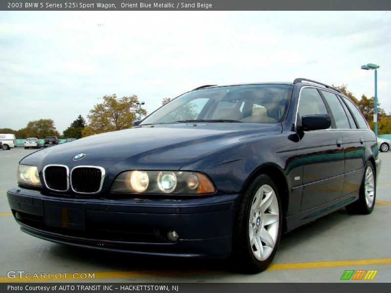 Orient Blue Metallic / Sand Beige 2003 BMW 5 Series 525i Sport Wagon