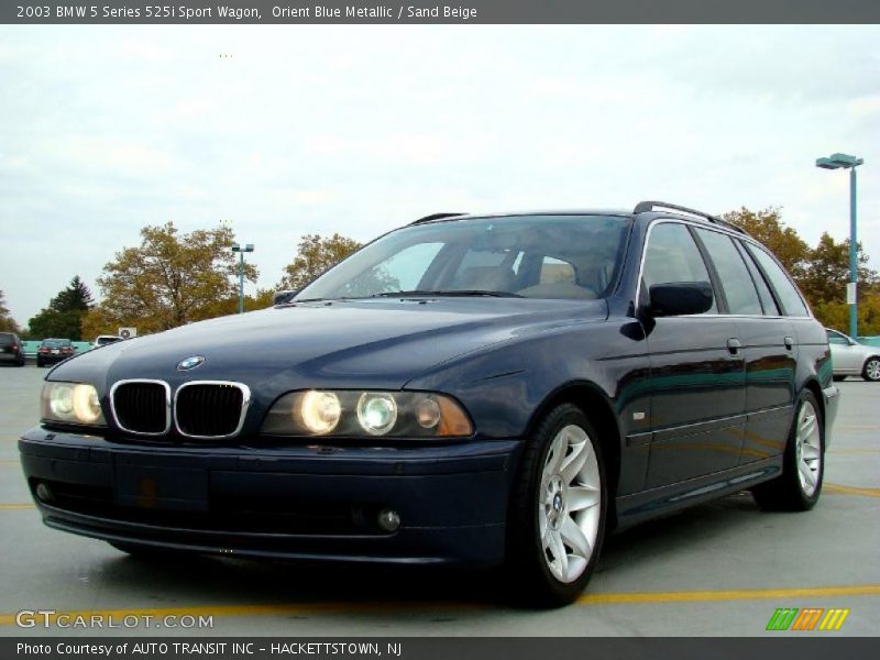 Orient Blue Metallic / Sand Beige 2003 BMW 5 Series 525i Sport Wagon