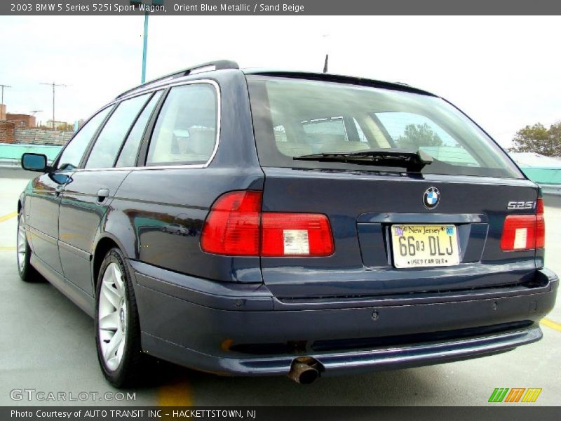 Orient Blue Metallic / Sand Beige 2003 BMW 5 Series 525i Sport Wagon
