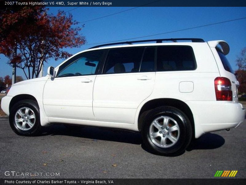 Super White / Ivory Beige 2007 Toyota Highlander V6 4WD
