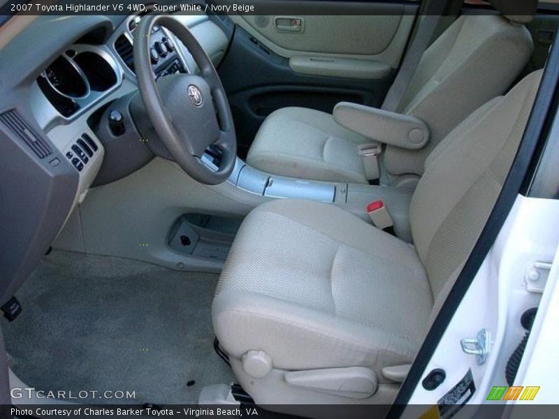 Super White / Ivory Beige 2007 Toyota Highlander V6 4WD