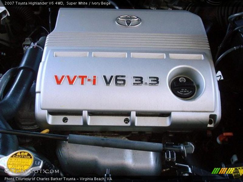 Super White / Ivory Beige 2007 Toyota Highlander V6 4WD