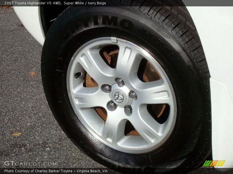 Super White / Ivory Beige 2007 Toyota Highlander V6 4WD