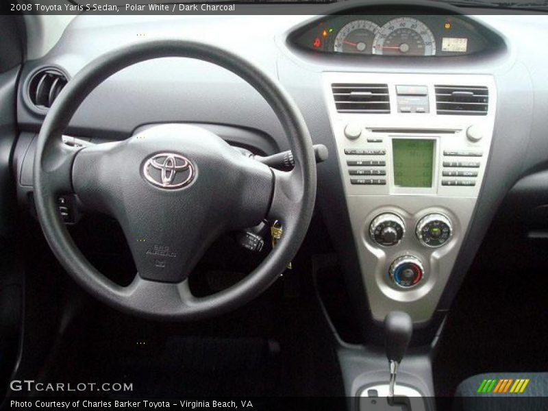 Polar White / Dark Charcoal 2008 Toyota Yaris S Sedan