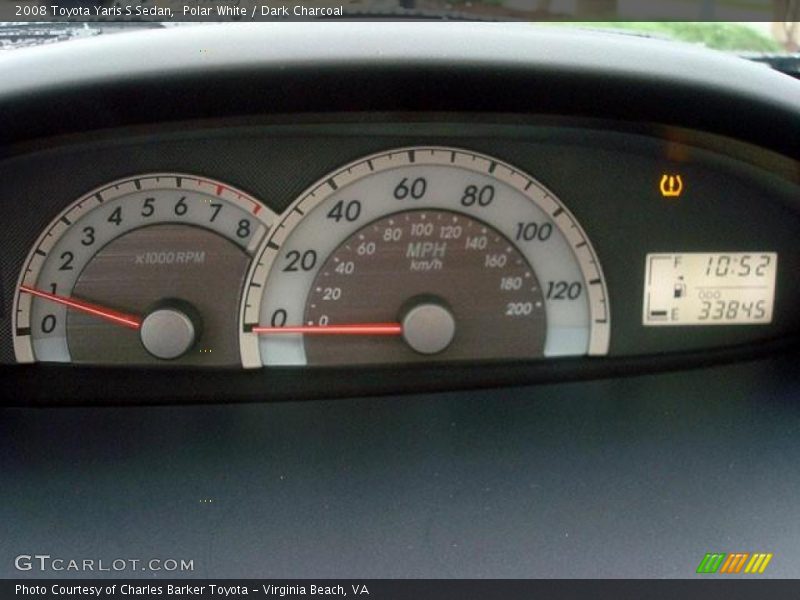 Polar White / Dark Charcoal 2008 Toyota Yaris S Sedan