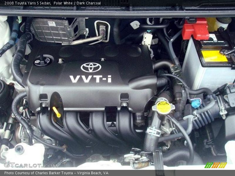 Polar White / Dark Charcoal 2008 Toyota Yaris S Sedan