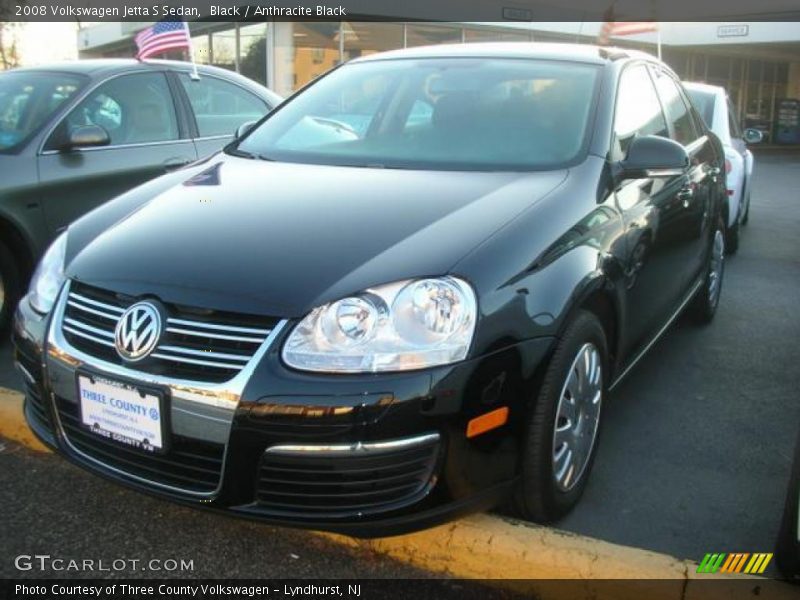 Black / Anthracite Black 2008 Volkswagen Jetta S Sedan