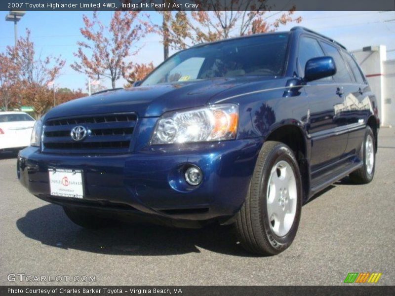 Indigo Ink Pearl / Ash Gray 2007 Toyota Highlander Limited 4WD