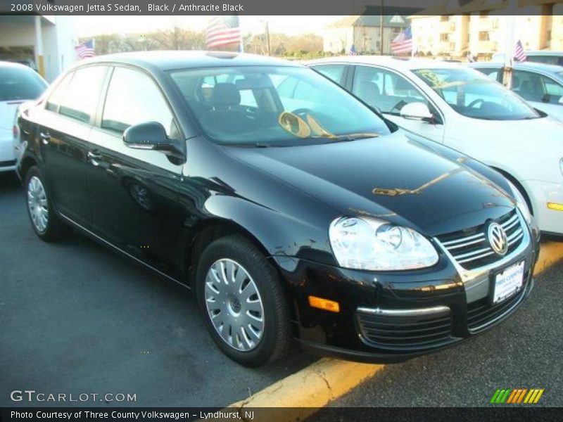 Black / Anthracite Black 2008 Volkswagen Jetta S Sedan