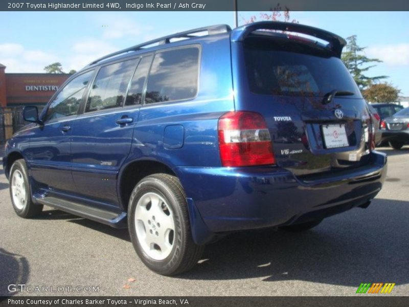 Indigo Ink Pearl / Ash Gray 2007 Toyota Highlander Limited 4WD