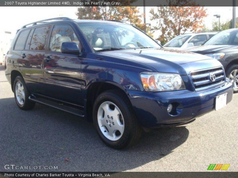Indigo Ink Pearl / Ash Gray 2007 Toyota Highlander Limited 4WD