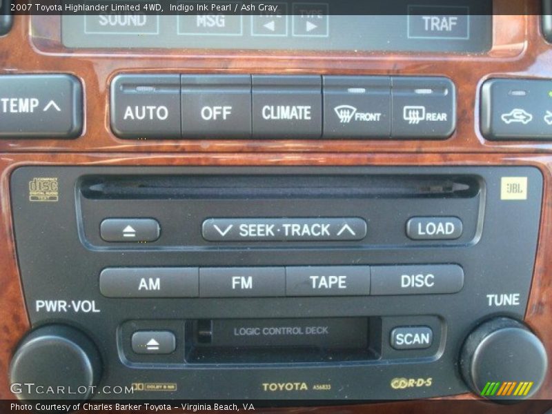Indigo Ink Pearl / Ash Gray 2007 Toyota Highlander Limited 4WD
