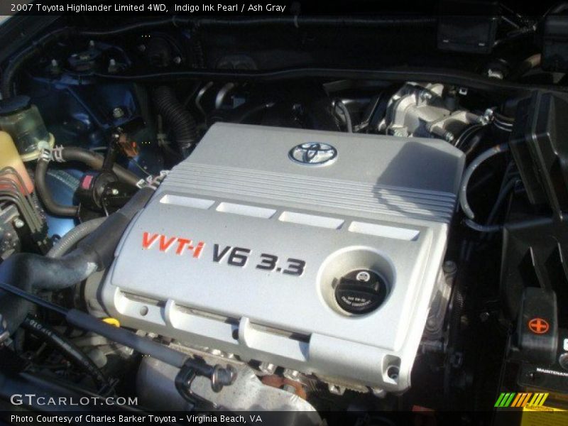 Indigo Ink Pearl / Ash Gray 2007 Toyota Highlander Limited 4WD