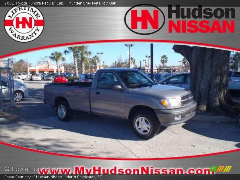 Thunder Gray Metallic / Oak 2001 Toyota Tundra Regular Cab