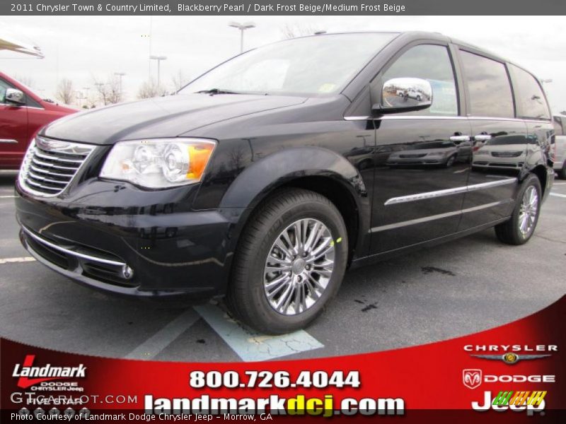 Blackberry Pearl / Dark Frost Beige/Medium Frost Beige 2011 Chrysler Town & Country Limited