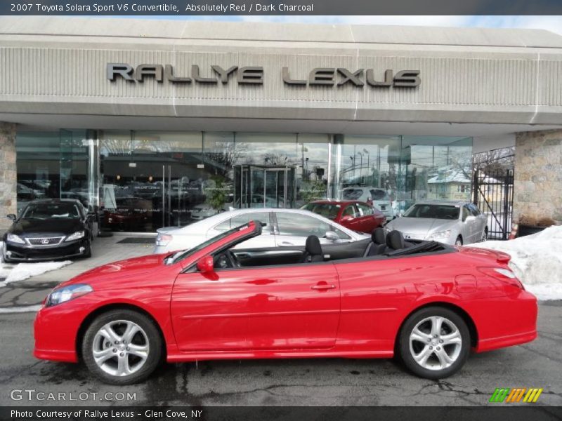 Absolutely Red / Dark Charcoal 2007 Toyota Solara Sport V6 Convertible