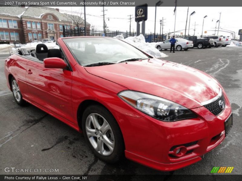 Absolutely Red / Dark Charcoal 2007 Toyota Solara Sport V6 Convertible