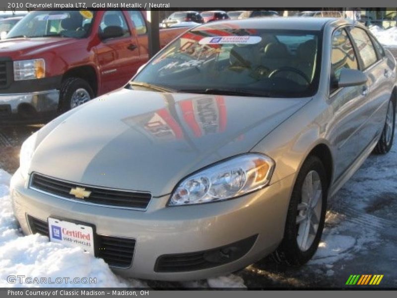 Gold Mist Metallic / Neutral 2010 Chevrolet Impala LTZ