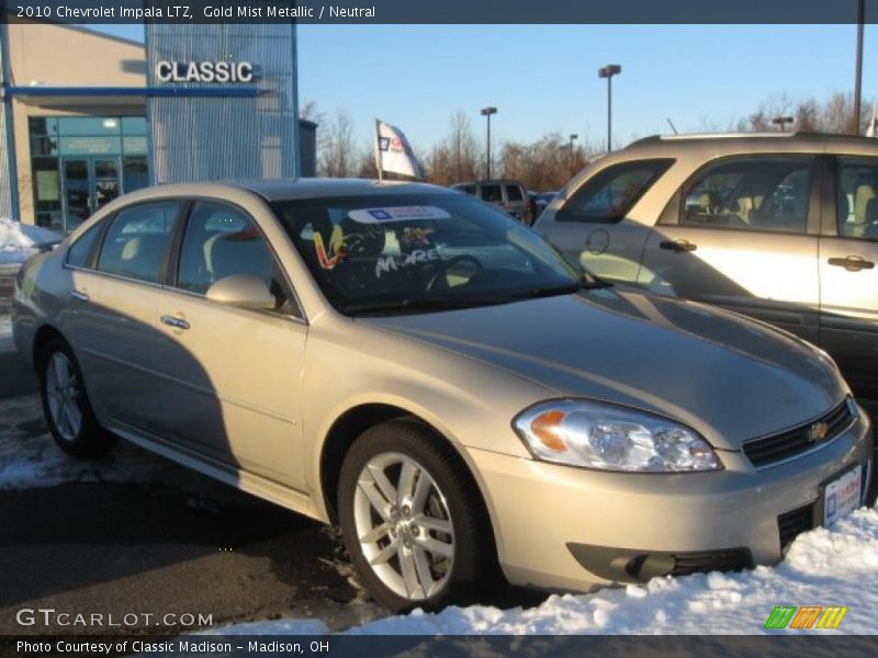 Gold Mist Metallic / Neutral 2010 Chevrolet Impala LTZ