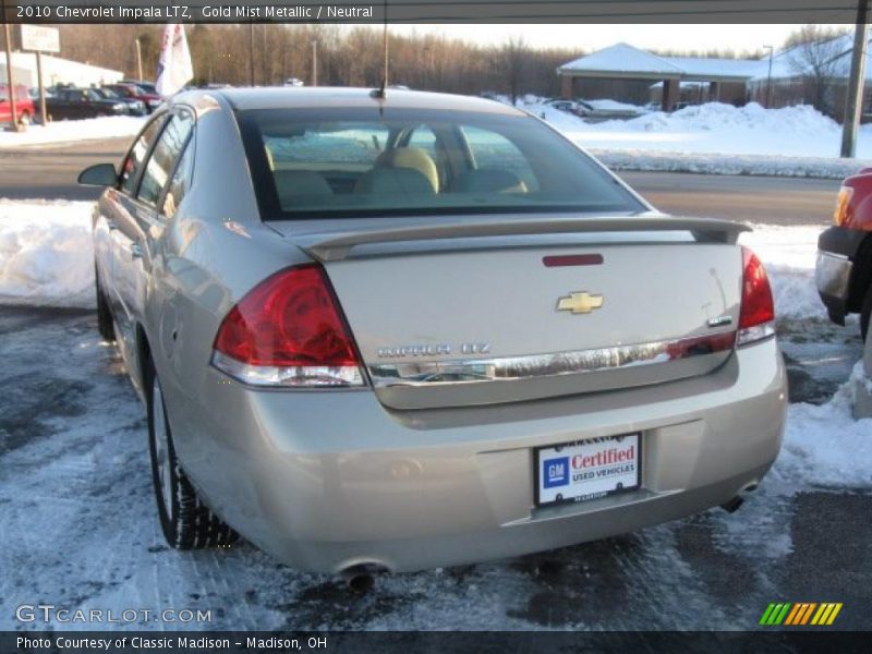 Gold Mist Metallic / Neutral 2010 Chevrolet Impala LTZ