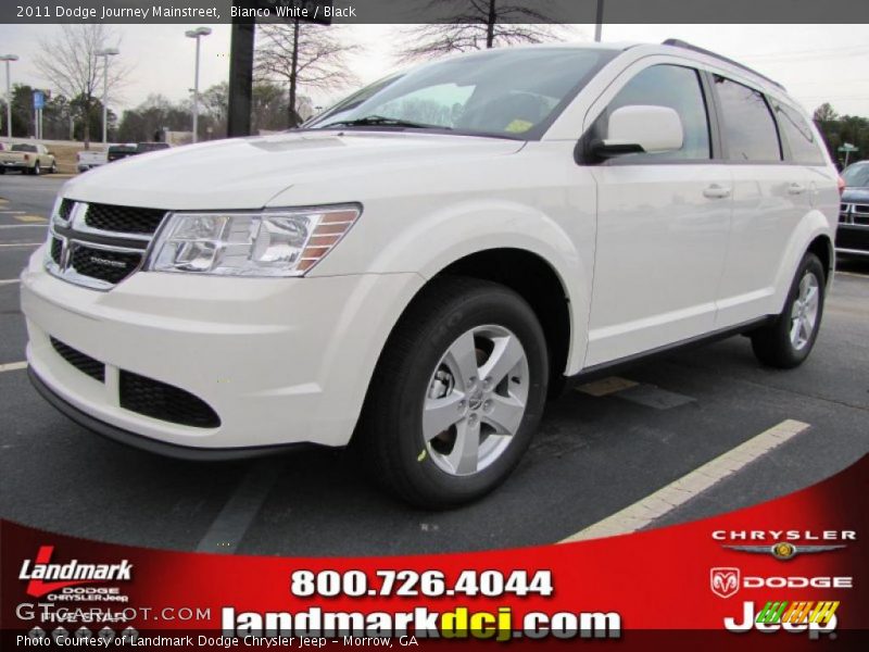 Bianco White / Black 2011 Dodge Journey Mainstreet