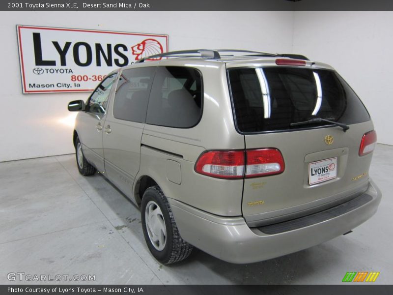 Desert Sand Mica / Oak 2001 Toyota Sienna XLE