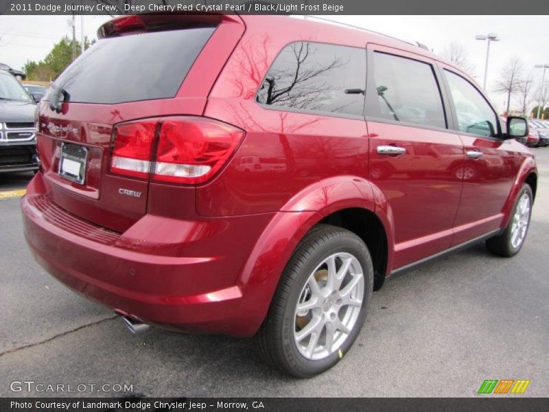 Deep Cherry Red Crystal Pearl / Black/Light Frost Beige 2011 Dodge Journey Crew