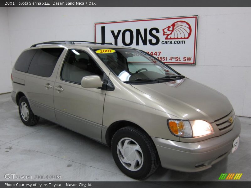 Desert Sand Mica / Oak 2001 Toyota Sienna XLE