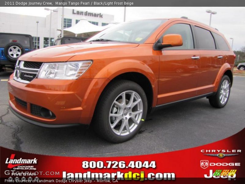 Mango Tango Pearl / Black/Light Frost Beige 2011 Dodge Journey Crew