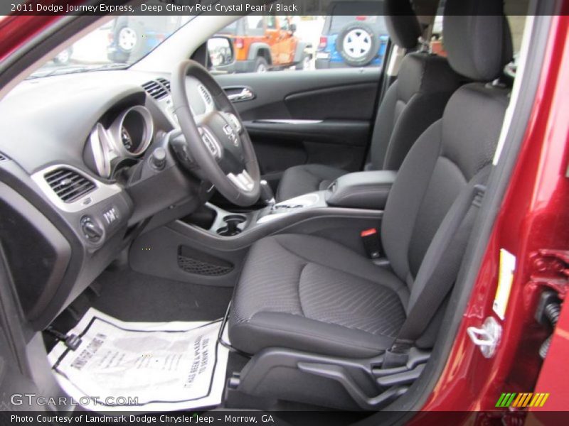 Deep Cherry Red Crystal Pearl / Black 2011 Dodge Journey Express