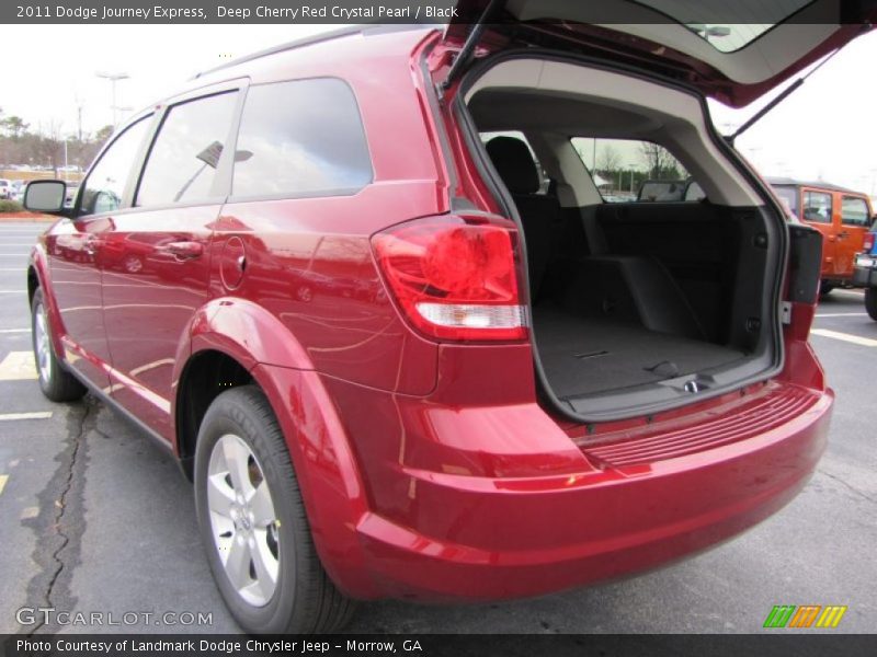 Deep Cherry Red Crystal Pearl / Black 2011 Dodge Journey Express